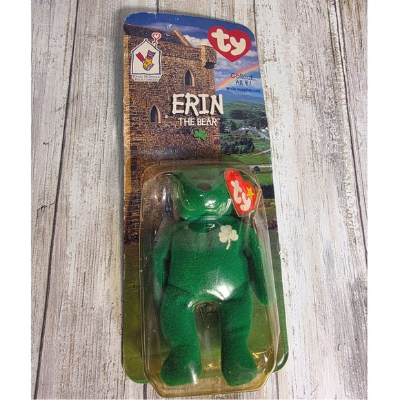 Ty Beanie Babies McDonald's Collection Set 4 Bears Millennium Erin End Germania - Picture 8 of 12